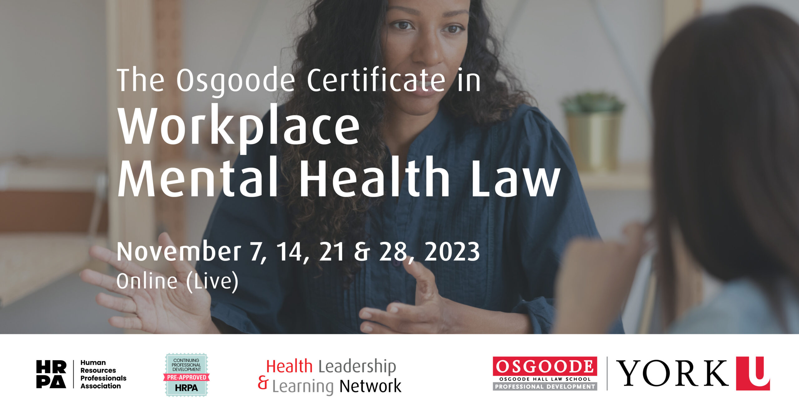 The Osgoode Certificate in Workplace Mental Health Law