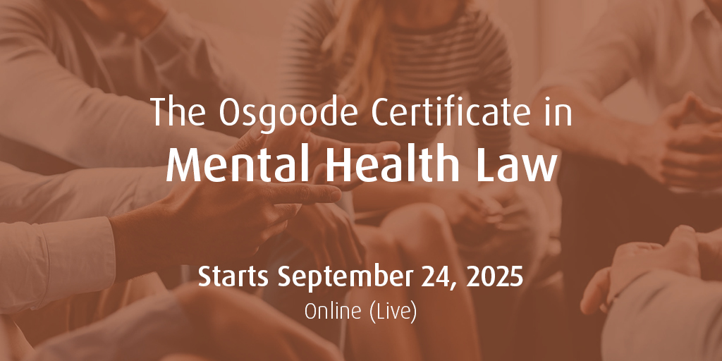 Osgoode Professional Development Mental Health Certificate
